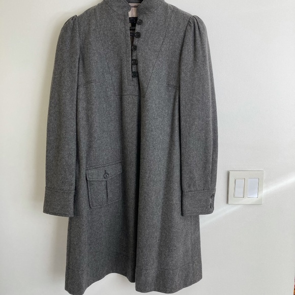 Marc Jacobs grey wool above knee dress with puffy sleeves, size 4 - Picture 1 of 10